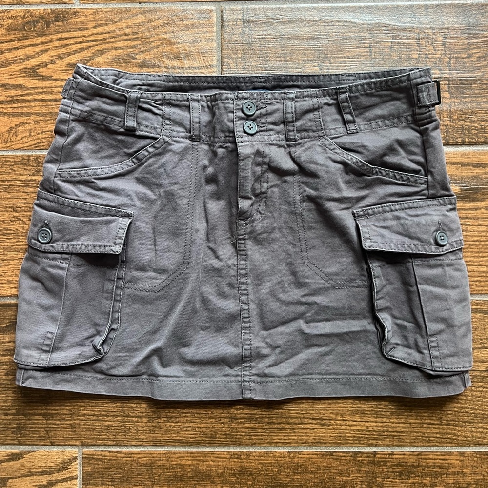Brandy Melville Blue/Grey Cargo Mini Skirt